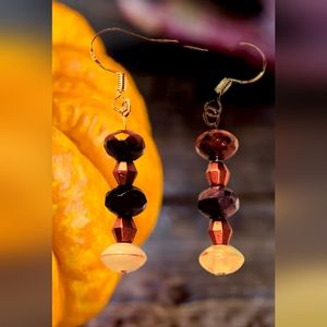 Jewel toned dangle earrings